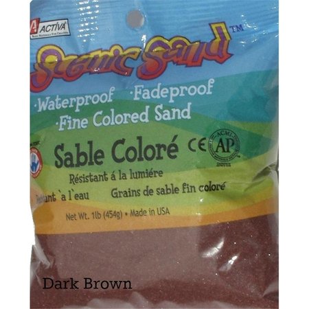 SCENIC SAND Activa 1 lbs Bag of Colored Sand, Dark Brown SC81428